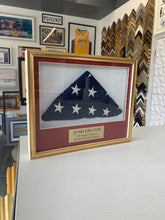 Load image into Gallery viewer, USA Military Funeral Flag Picture Frame - Modern Memory Design Picture frames - New Jersey Frame shop custom framing