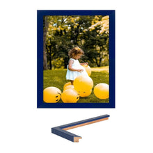 Load image into Gallery viewer, Modern Blue Picture Frame Gallery Wall Hanging - Modern Memory Design Picture frames - New Jersey Frame shop custom framing