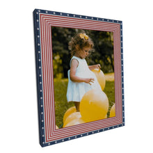 Load image into Gallery viewer, Red White and Blue Picture Frame Wall Hanging USA Framing - Modern Memory Design Picture frames - New Jersey Frame shop custom framing