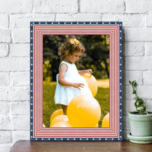 Load image into Gallery viewer, Red White and Blue Picture Frame Wall Hanging USA Framing - Modern Memory Design Picture frames - New Jersey Frame shop custom framing