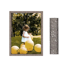 Load image into Gallery viewer, Thin Ornate Silver Floral Picture Frame Flower - Modern Memory Design Picture frames - New Jersey Frame shop custom framing