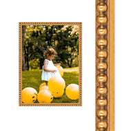 Thin Traditional Gold Leaf Beaded Picture Frame - Modern Memory Design Picture frames - New Jersey Frame shop custom framing