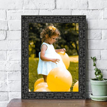 Load image into Gallery viewer, Traditional Ornate Gloss Black Picture Frame Renaissance - Modern Memory Design Picture frames - New Jersey Frame shop custom framing