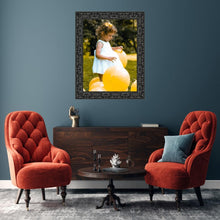 Load image into Gallery viewer, Traditional Ornate Gloss Black Picture Frame Renaissance - Modern Memory Design Picture frames - New Jersey Frame shop custom framing