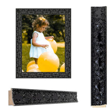 Load image into Gallery viewer, Traditional Ornate Gloss Black Picture Frame Renaissance - Modern Memory Design Picture frames - New Jersey Frame shop custom framing