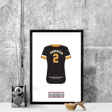 Load image into Gallery viewer, Volleyball college Senior Award Night Gift Idea - Jersey Print Frame - Modern Memory Design Picture frames - New Jersey Frame shop custom framing