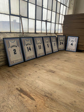 Load image into Gallery viewer, Volleyball college Senior Award Night Gift Idea - Jersey Print Frame - Modern Memory Design Picture frames - New Jersey Frame shop custom framing