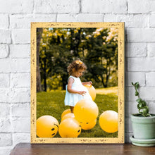 Load image into Gallery viewer, Yellow Barnwood Picture Frame Distressed Rustic - Custom Framing - Modern Memory Design Picture frames - New Jersey Frame shop custom framing