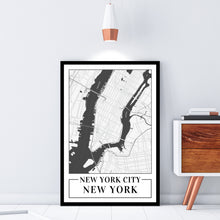 Load image into Gallery viewer, Custom City Map Print, city map, Wall art, Poster Print, Street map, Black And White, Poster, Gift idea, Nature Photography,