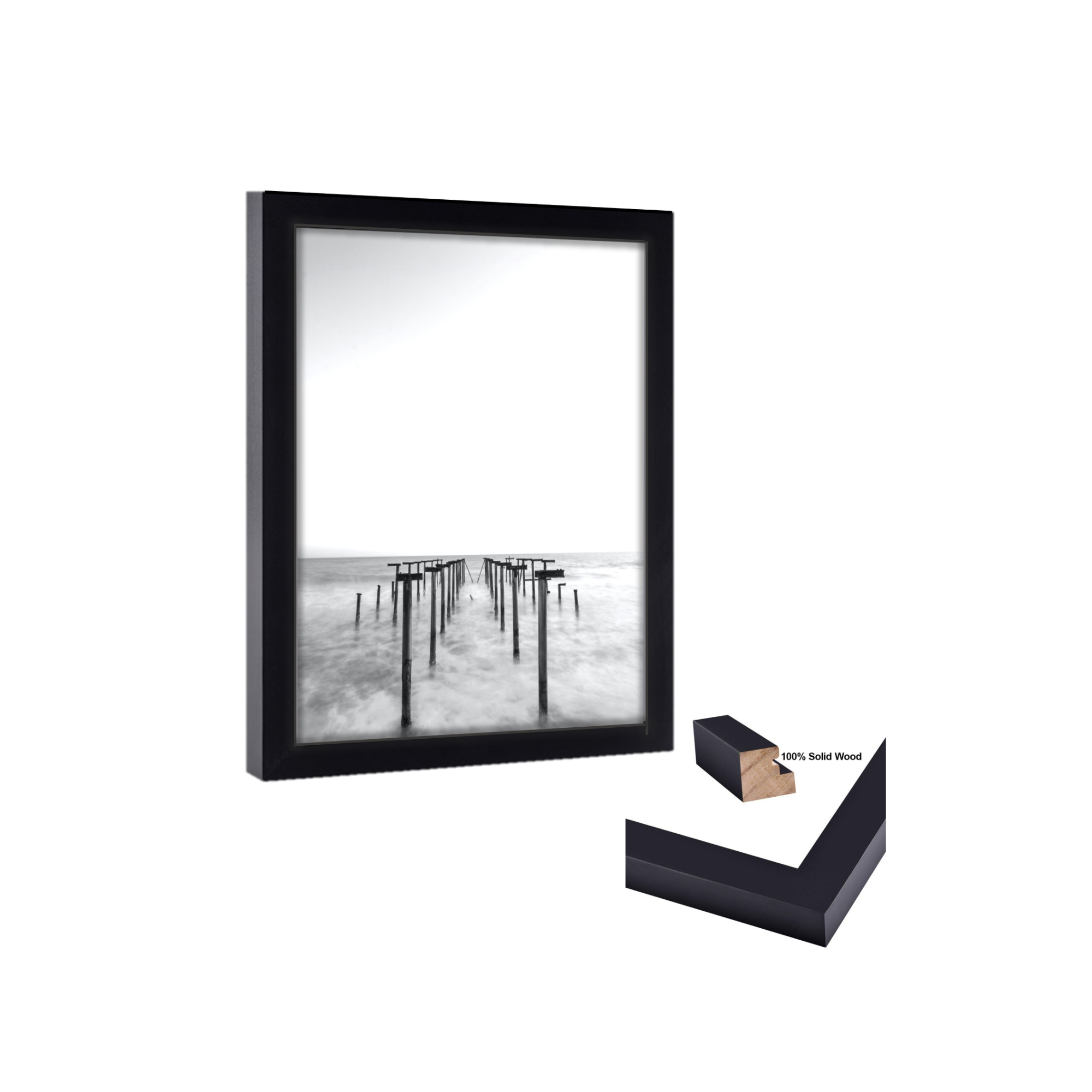 Gallery Wall 6x8 Picture Frame Wood Black 6x8 Frame Black