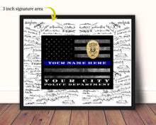Load image into Gallery viewer, Police Officer retirement, thin blue line, Sheriff, Police, Thin blue line flag, Custom personalized,