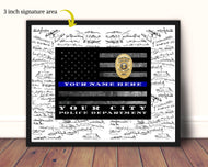 Police Officer retirement, thin blue line, Sheriff, Police, Thin blue line flag, Custom personalized,