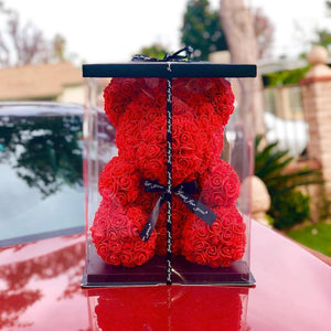 ROSE TEDDY BEAR WITH GIFT BOX 10 inch