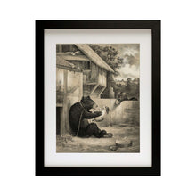 Load image into Gallery viewer, funny art bear and dog art print