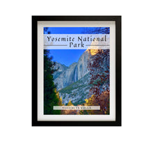 Load image into Gallery viewer, Yosemite National Park Travel Poster, Yosemite Falls, Poster, Framed art Print, Canvas Print, Landscape art
