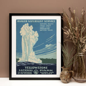 Yellowstone national park poster