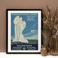 Yellowstone national park poster