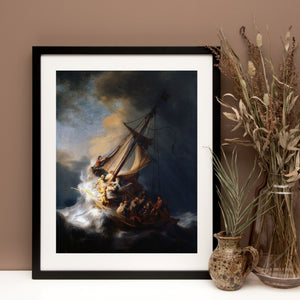 Rembrandt Christ In The Storm On The Sea Of Galilee Wall Art print Rembrandt Framed art Home Decor Rembrandt art Rembrandt print