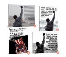 Load image into Gallery viewer, Rocky Balboa Quote, Rocky Balboa Canvas, Canvas print, Rocky Balboa Poster, Rocky Balboa Quote, Motivational quote
