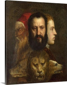 allegory of prudence 1563 by titian allegory of prudence titian canvas print classic art wall art print