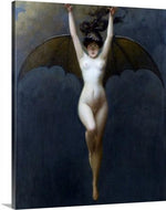 bat woman 1890 by albert joseph penot bat woman albert joseph penot canvas print classic art wall art print