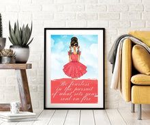 Load image into Gallery viewer, Feminist wall art, Be Fearless, Girl Boss, fashion art, fearless girl, feminist gift, girl for her, motivation
