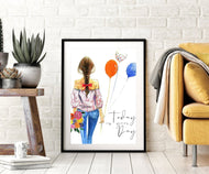 Feminist wall art, Fearless art print, fashion wall art, fearless girl, feminist gift, Girl Boss