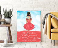 Feminist wall art, Be Fearless, Girl Boss, fashion art, fearless girl, feminist gift, girl for her, motivation
