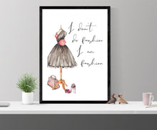 Load image into Gallery viewer, Fashion wall art, fearless girl, feminist gift, girl for her, Feminist wall art, Be Fearless, Girl Boss