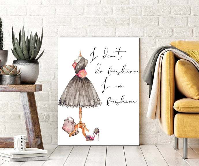Fashion wall art, fearless girl, feminist gift, girl for her, Feminist wall art, Be Fearless, Girl Boss