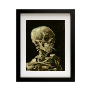 Head of a Skeleton Burning Cigarette Smoking Vincent Van Gogh Van gogh Vincent Van Gogh Skull Canvas print