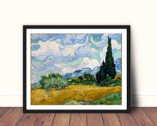 Load image into Gallery viewer, Wheat Field with Cypresses by Vincent Van Gogh Van gogh Beach Vincent Van Gogh Canvas print Giclee Print Farms fields