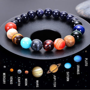Eight Planets Bead Bracelet Made with Natural Stone