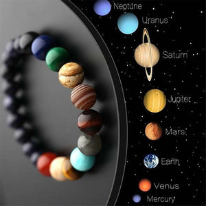 Eight Planets Bead Bracelet Made with Natural Stone