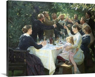 hip hip hurra 1888 by peder severin kroyer hip hip hurra peder severin kroyer canvas print classic art wall art print