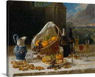 luncheon still life 1860 by john f francis luncheon still life john f francis canvas print classic art wall art print