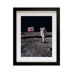 Apollo 11 Moonwalk Framed art print wall decor Vertical