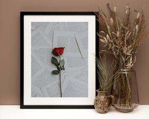 Rose Flower, Rose Print, Rose Canvas, Rose flowers canvas, home decor, Art print, poster print