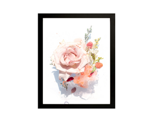 Rose Flower Print, Rose Canvas, Rose flowers canvas, home decor, botanical print art, flower print canvas