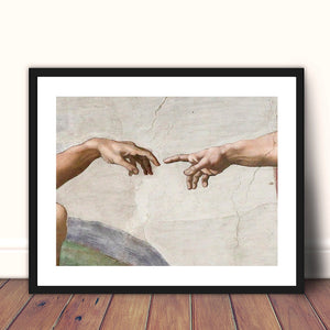 The Creation of Adam by Michelangelo Michelangelo art Michelangelo Print Wall Art print