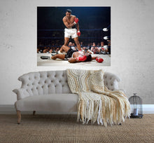 Load image into Gallery viewer, Muhammad Ali wall art kockout Sonny Liston Canvas Print Motivational art
