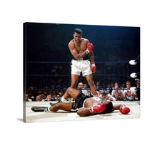 Load image into Gallery viewer, Muhammad Ali wall art kockout Sonny Liston Canvas Print Motivational art