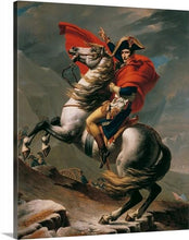 Load image into Gallery viewer, napoleon crossing the alps 1801 by jacques louis david