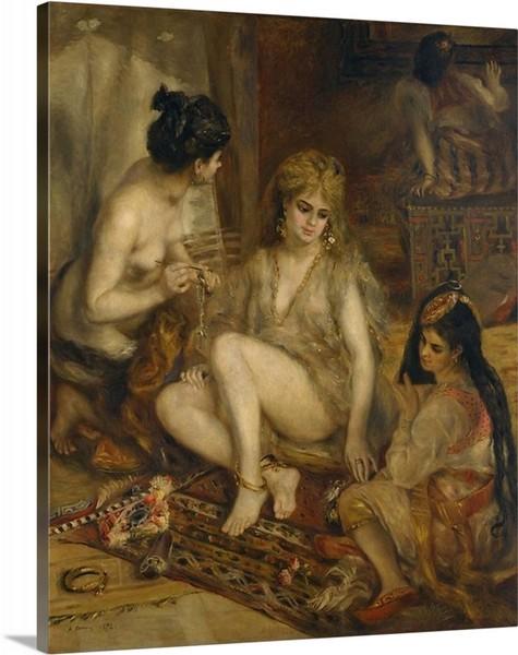 parisiennes in algerian costume or harem 1872 by pierre auguste renoir parisiennes in algerian costume or harem pierre auguste renoir canvas print classic art wall art print