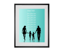 Load image into Gallery viewer, custom poem print with photo black frame wall art