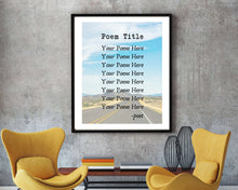 Load image into Gallery viewer, custom poem print with photo black frame wall art