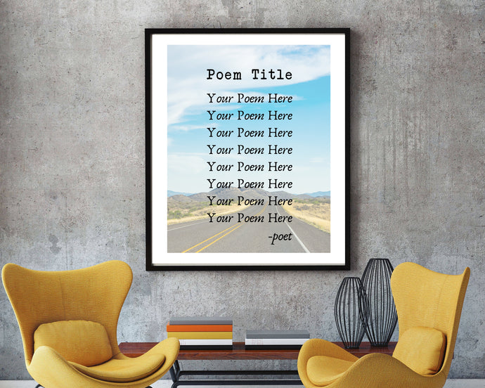 Custom poem picture frame Wall art decor gift for him her