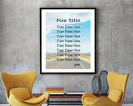 Custom poem picture frame Wall art decor gift for him her