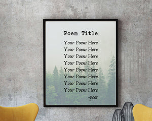 Picture Framed Poem Print Custom gift for her gift for him wall art