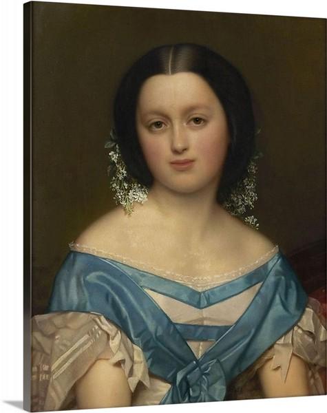 portrait of henriette mayer van den bergh 1857 by jozef van lerius portrait of henriette mayer van den bergh jozef van lerius canvas print classic art wall art print